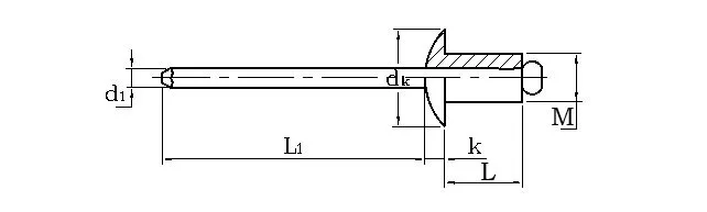 20-40 stücke Aluminium Große Flansch Pop Offene Hohl Blind Nieten Große Kappe Blatt Bolzen Dropper Selbst-steckende niet Dekoration Pull Nagel – Detail 1