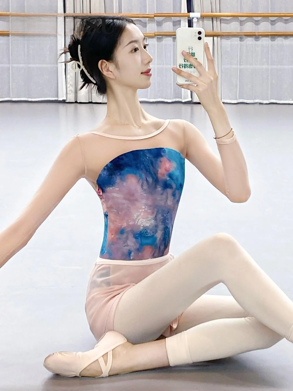 vonsu-high-end-ballet-gymnastics-suit-long-sve-me-splice-yoga-clothes-ballet-physical-fitn-orm-women's-dancewear