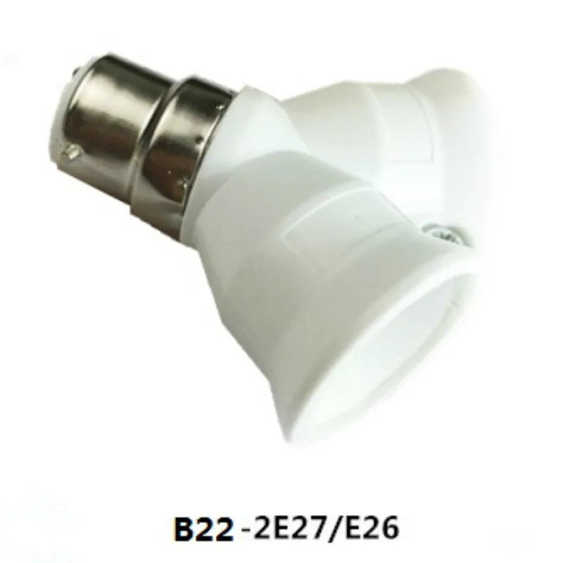 

Universal B22 to 2E27 Bulb Holders 2 way E27 Lamp Base LED Light Lamp Holder Bulbs Socket Adapter Converter White