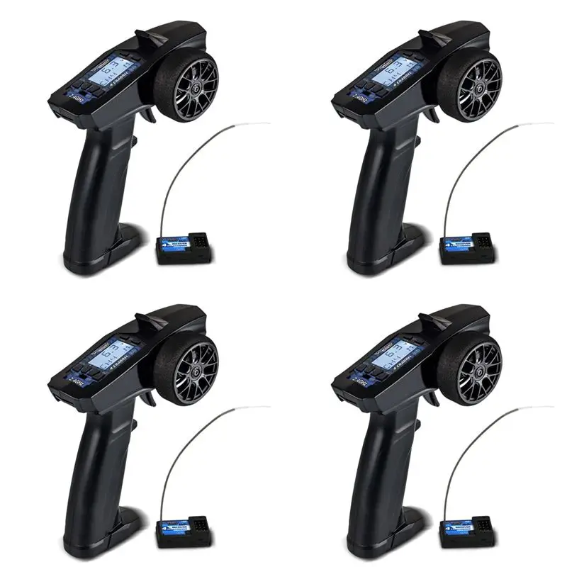 4X Turbo Racing 2.4G 4CH Remote System Lcd Display Radio Transmitter Remote Control With Receiver For RC Car Auto Boat