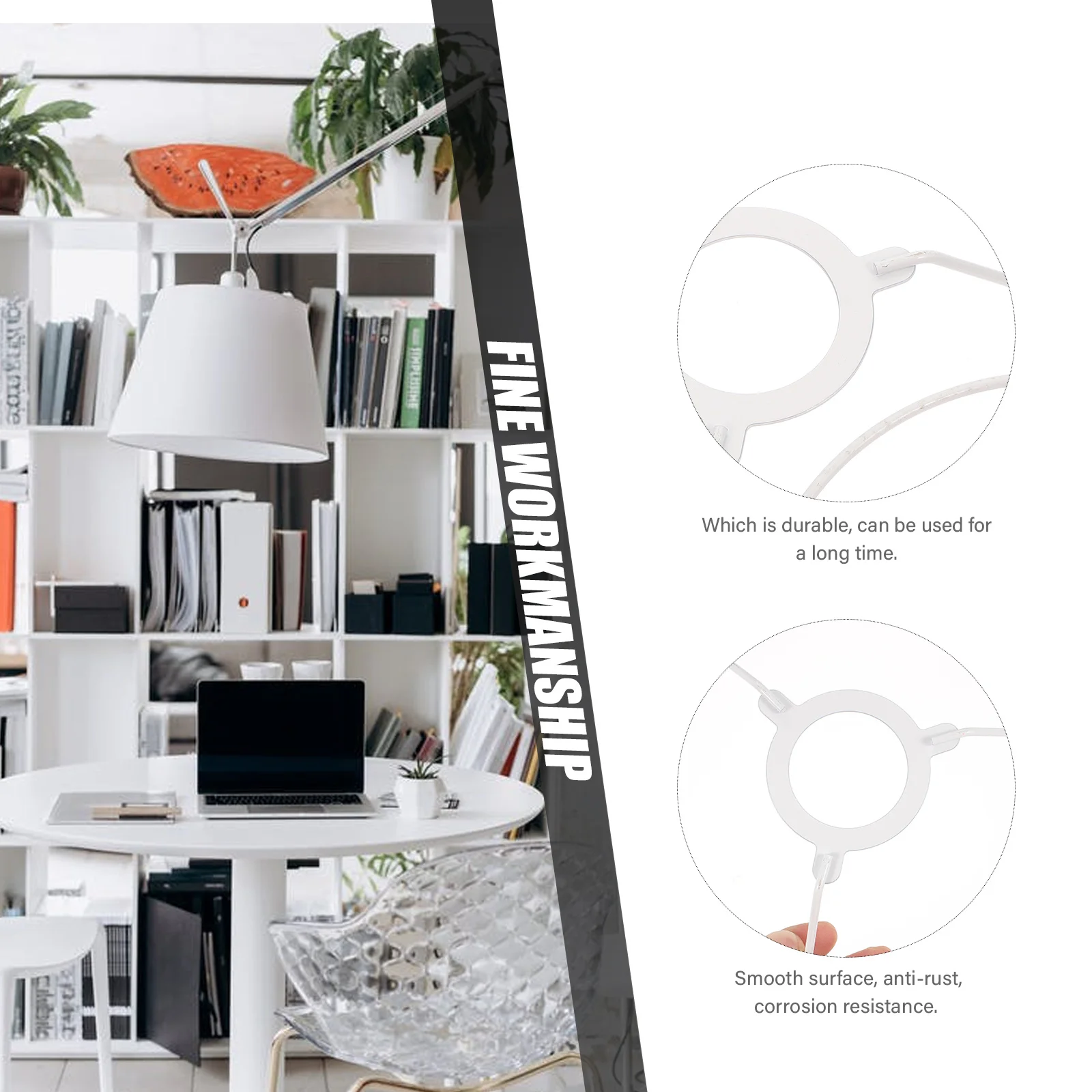 

Lampshade Iron Frame DIY Vintage Metal Bracket for Table Ceiling Pendant Light Decor Craft - Chandelier Bracket Hanging