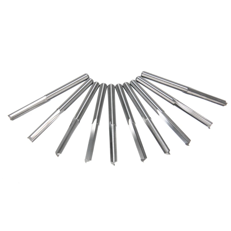 20 Pcs Tungsten Steel CNC Router Bits 2 Flute Straight Slot Wood MDF Milling Cutter 3.175Mm Shank Straight Router Cutter image 6