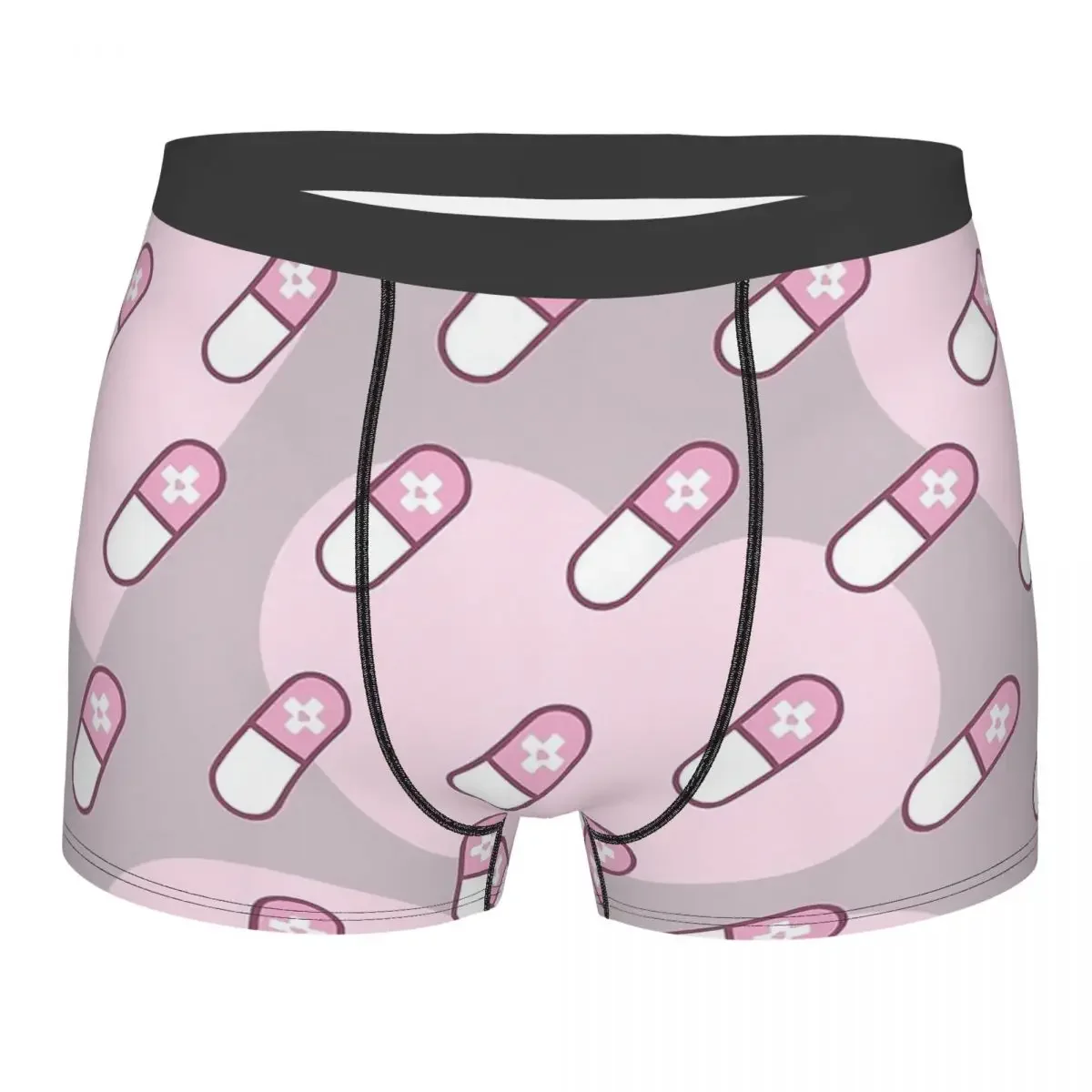 Lovely Capsules Pink Medical Doctor Underpants Homme Panties Male Underwear Print Shorts Boxer Briefs