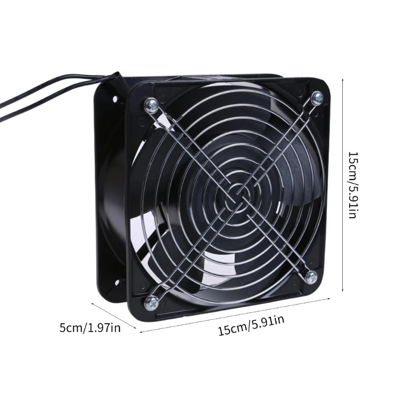 Powerful Bathroom Exhaust Fan with Damper, Potable Window Fan, Small Fume Extractors Ventilation Fan for Shop, Smoking