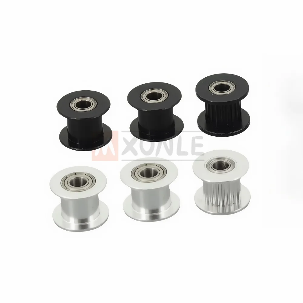 3D Printer 2GT 16T 20 Teeth Idler Pulley Bore 3 4 5 6MM With Bearing 6 9 10 15MM GT2 Synchronous Whell Timing Pulley idle Gear