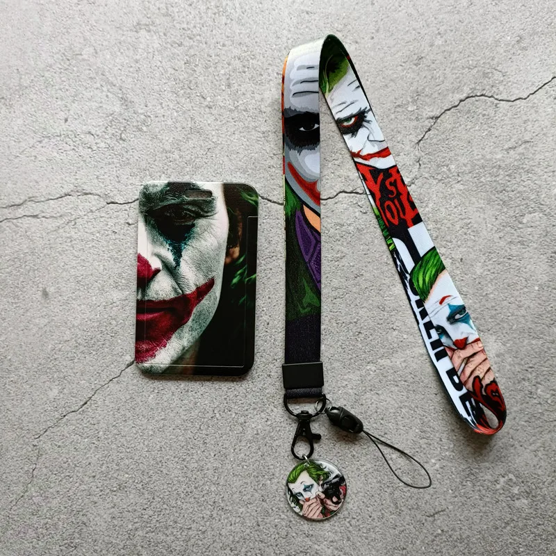 Tempat Kartu Joker Beast Kingdom Kartu ID Kartu Akses Geser Siswa Cetak Kartun Kepribadian Keren Kreatif dengan Pelindung Tali