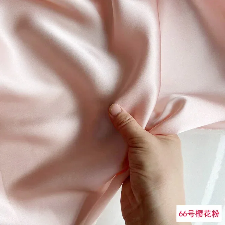 122 Solid Color natural real Silk Satin Fabric, 16mm MulberrySilk for Qipao Lining, Dresses, and Shirts