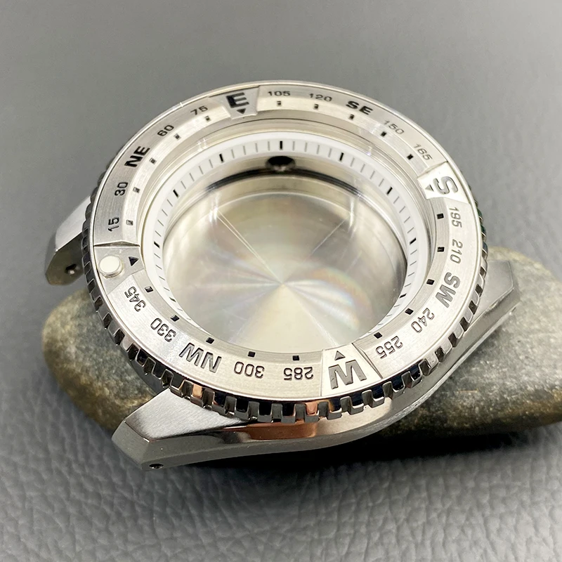 Prospex-Boîtier de montre en verre saphir japonais, mouvement automatique, couronne en argent, NH35, NH36, 4R, 6R, 45mm, SNR025, 3.8