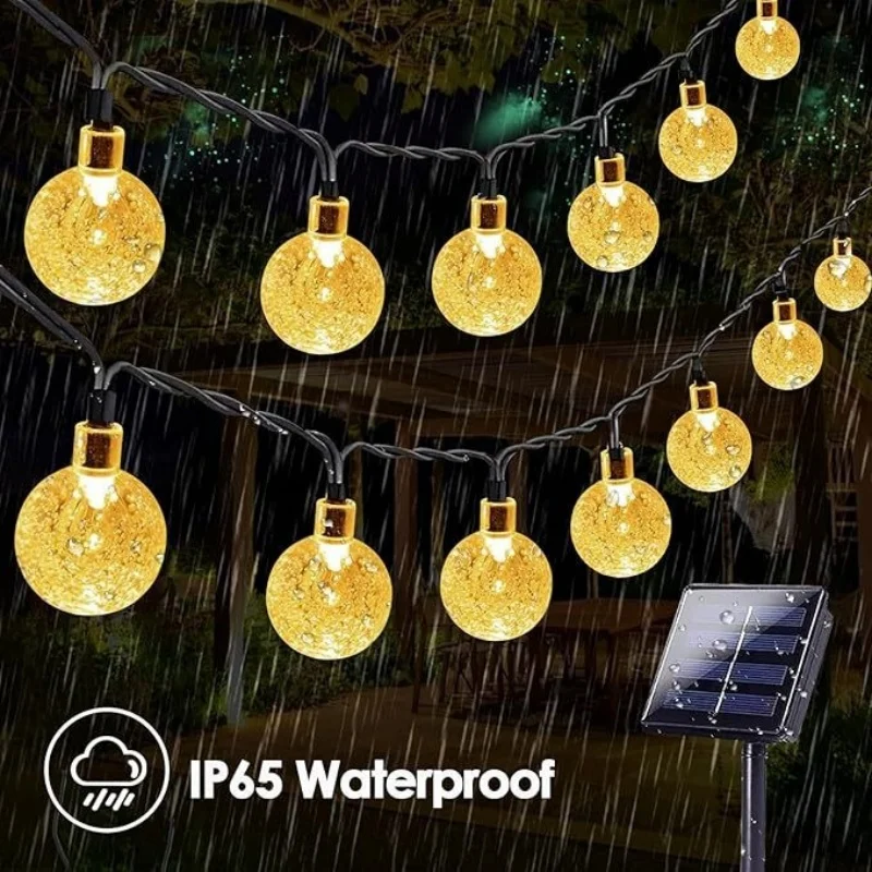 

Солнечные гирлянды-шары «Кристалл Феи», водонепроницаемые, разноцветные, для сада, улицы, рождественских и праздничных украшений