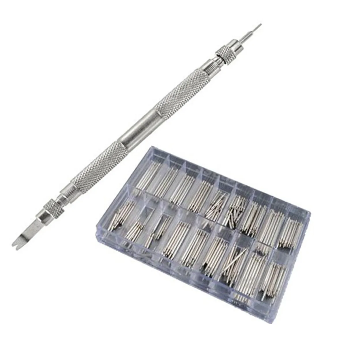 360 قطعة 8-25 مللي متر الفولاذ المقاوم للصدأ الربيع القضبان حزام (استيك) ساعة رابط 18 أحجام أداة إصلاح مجموعة الفضة ساعة الربيع بار مزيل دبوس انتهازي