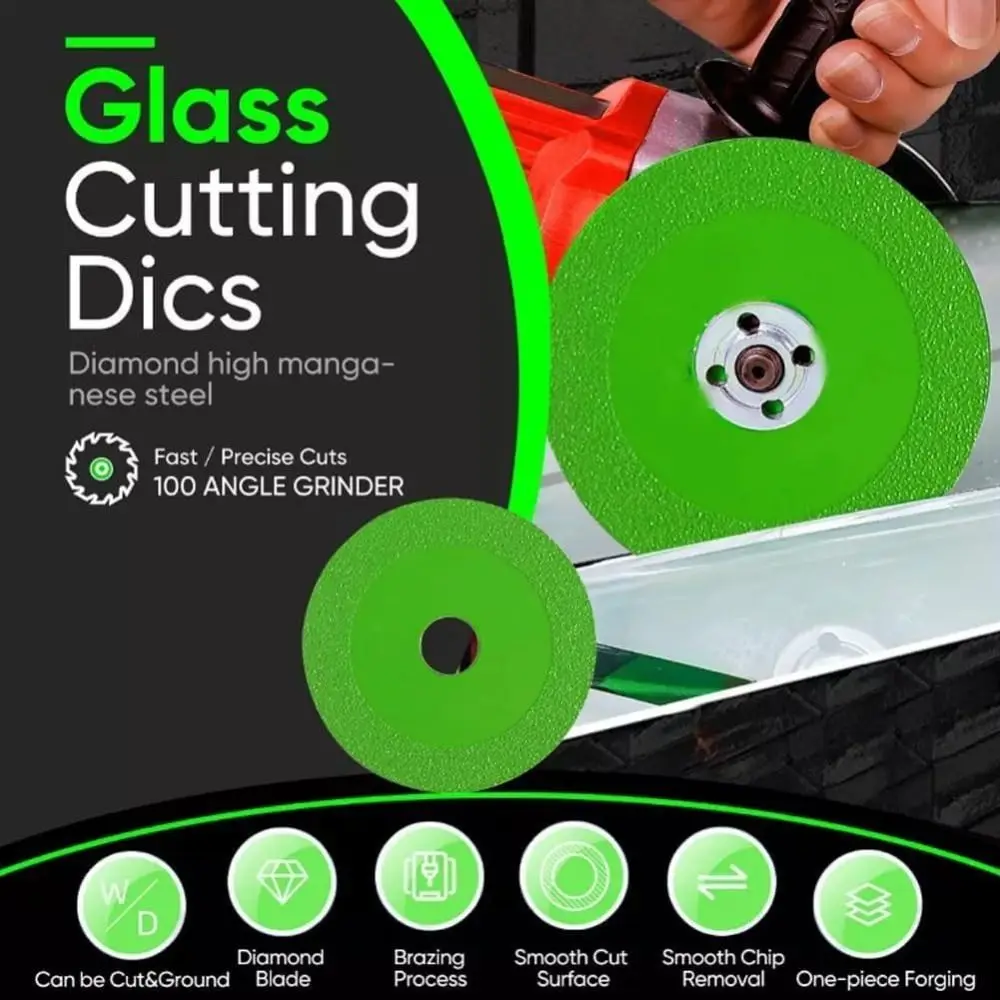 Steel Glass Cutting Disc 100mm Diameter Polishing Cutting Blade Rock Slab Grinding Disc Circular Glass Cutting Blade