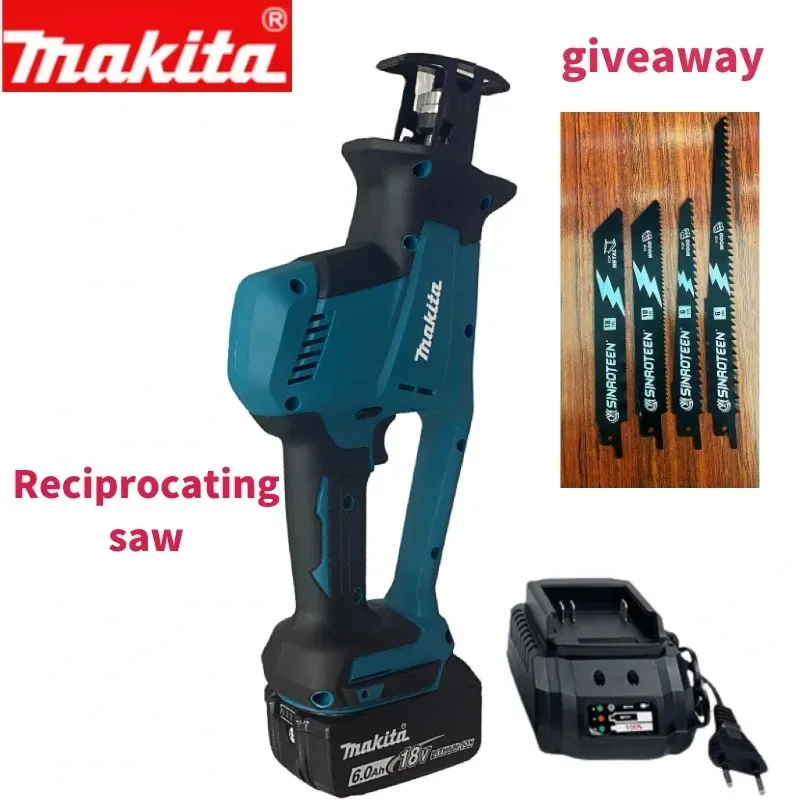 Makita DJR189 18V Cordless Electric Reciprocating Saw Brushless Rechargeable Wood Metal Cutting Saw Portable Saw Power Tool