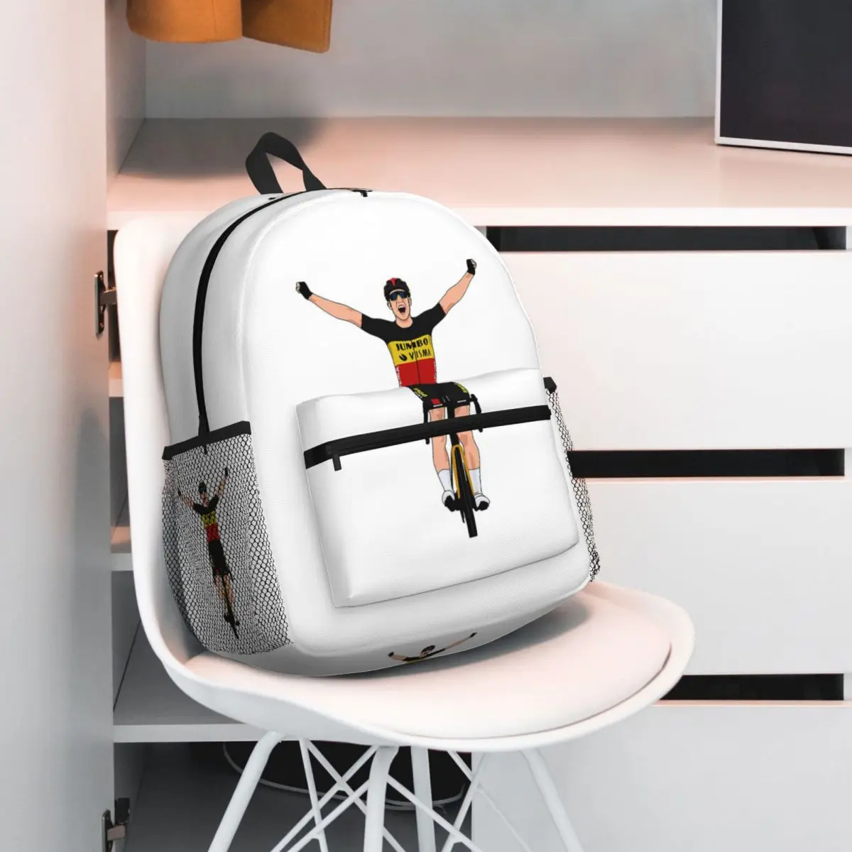 

Wout Van Aert Student Backpack School Bag Hiking Travel Daypack for Men Women Fashion Bookbag Shoulder Bags