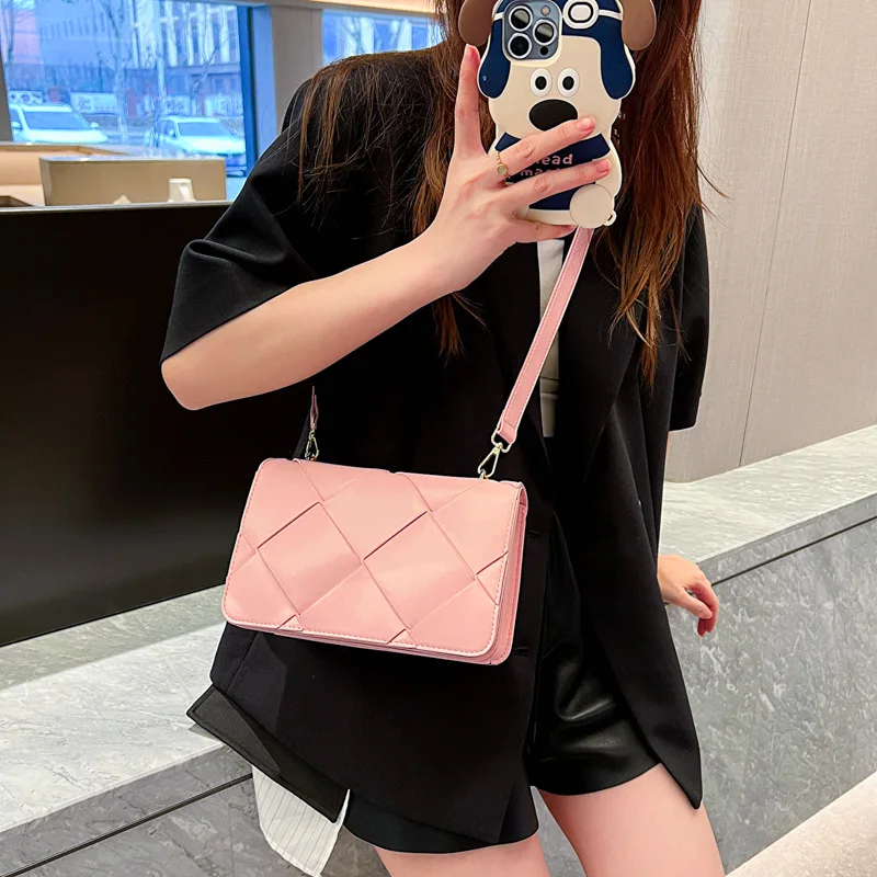 

texture popular oceanic weaving candy color armpit bag fashion trend versatile solid color shoulder bag fresh crossbody bags