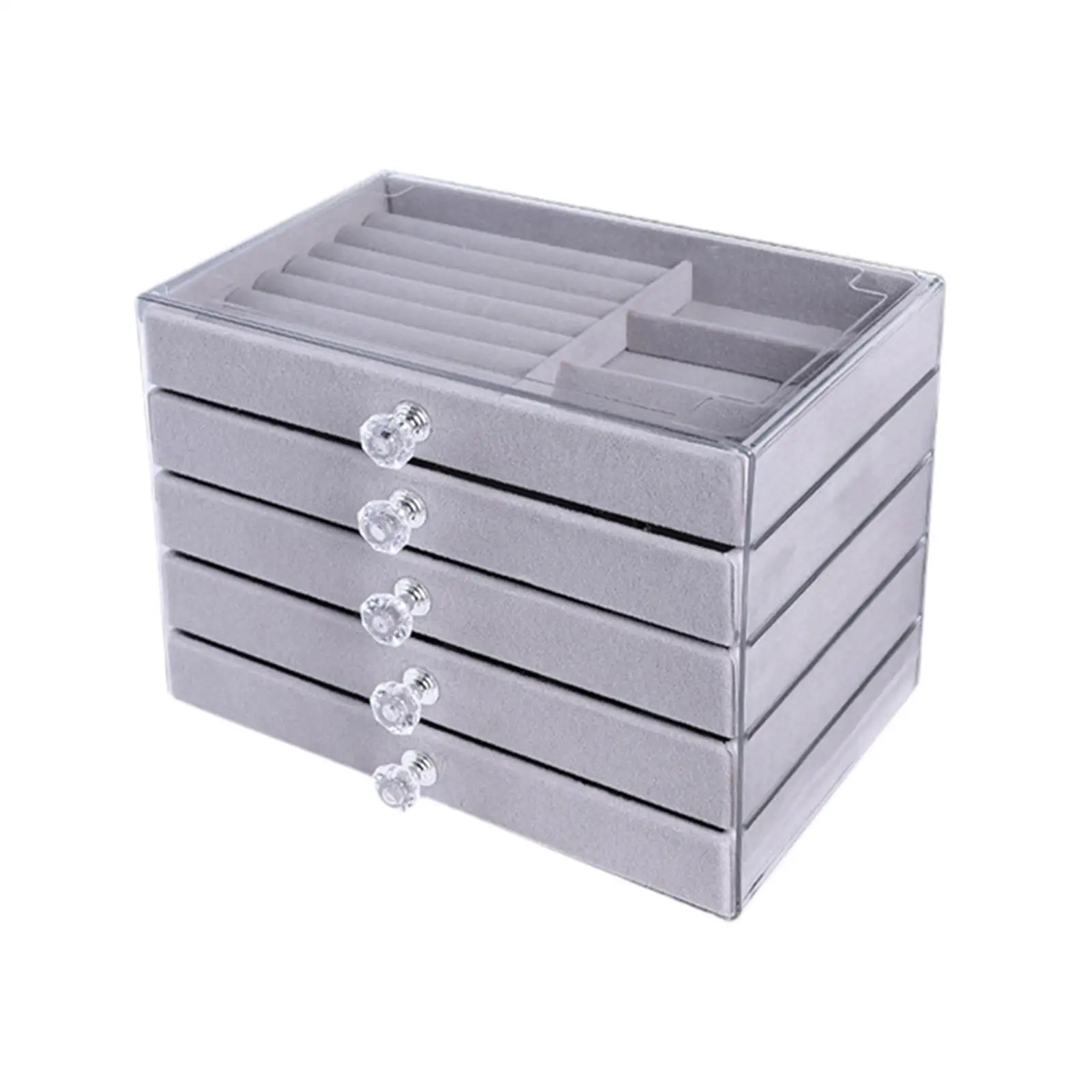 صندوق مجوهرات للنساء حامل عرض أنيق لسوار الأقراط والخواتم