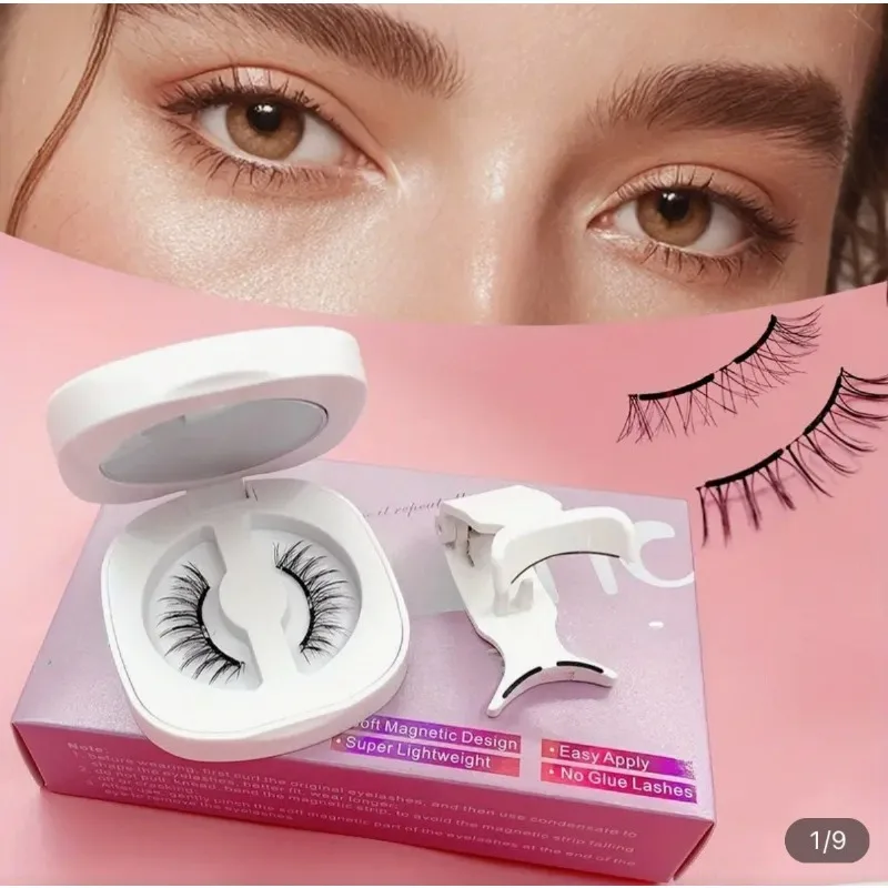

suction false eyelashes Soft fairy hair Cold mist glazed black zero glue Light feeling Popular styles Natural eyelashes