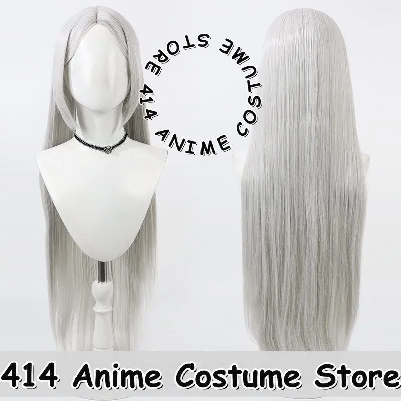 

Game & Anime Ji Yingying Cosplay Wig Naraka: Bladepoint Silver White Center Part Long Hair Heat-Resistant Fiber Synthetic Hair