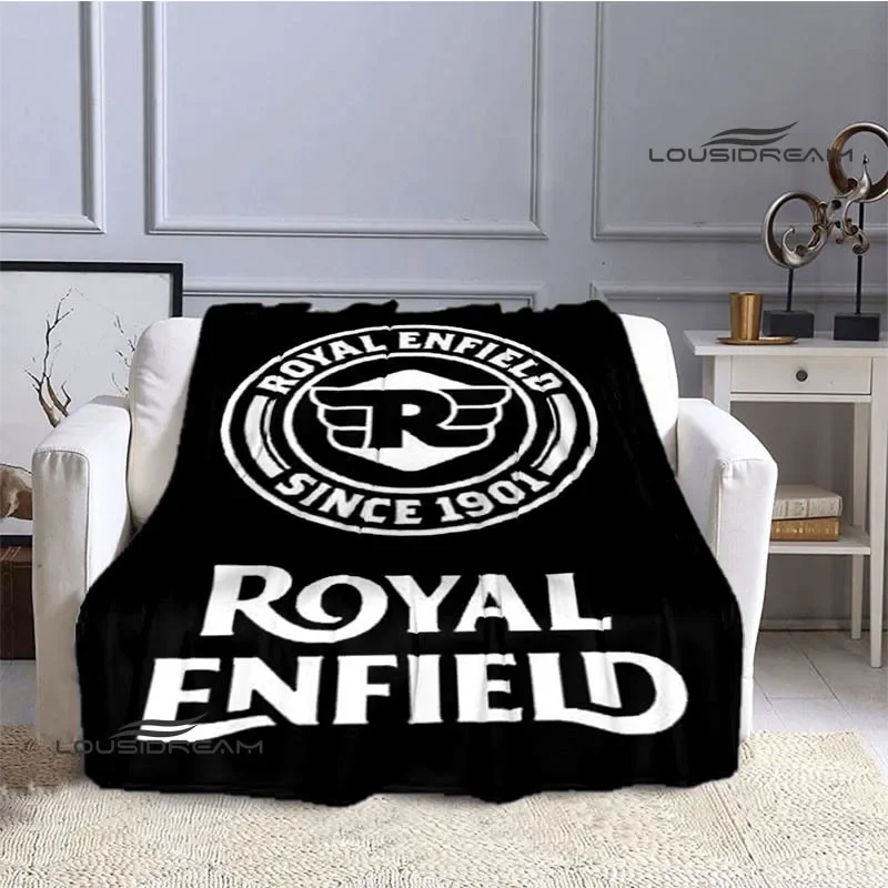 3D R-ROYAL ENFIELD motorcycle Printed Blankets Warm Blanket Flannel Soft Comfortable Blankets Home Travel Blanket Birthday Gift