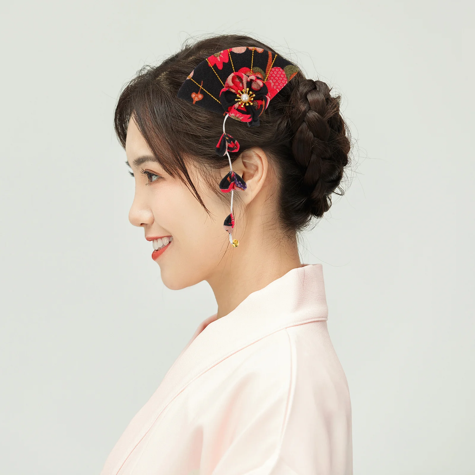 

Tassel Headdress Clip Barrettes for Women Hair Accessories Purple Clips Bow Tie