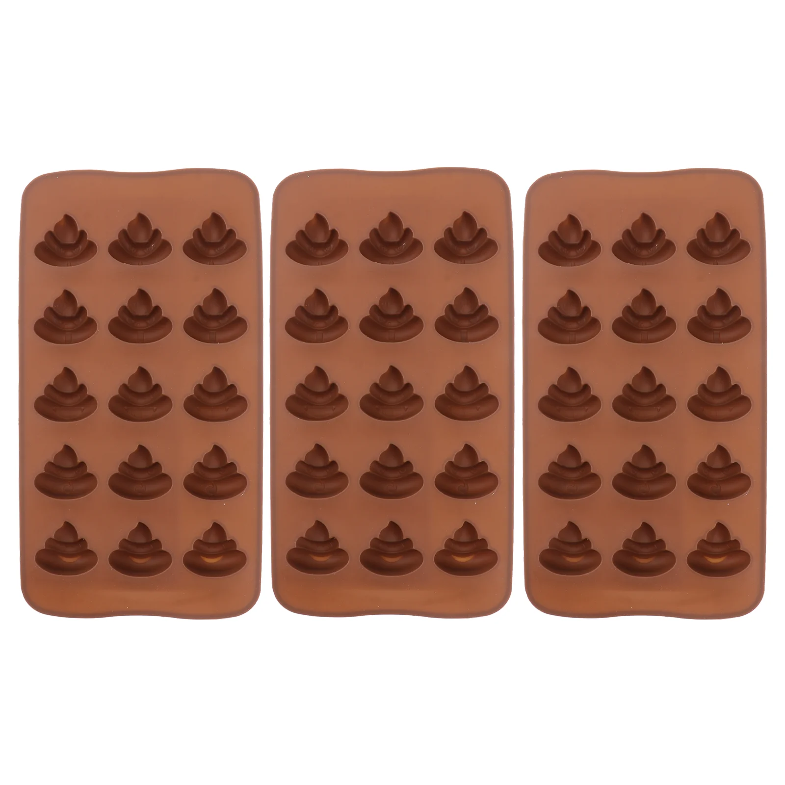 

3 Pcs Candy Making Mold Baking Chocolate DIY Decorating Poop Shape Silicone Molds Christmas Shaped Ice Cube