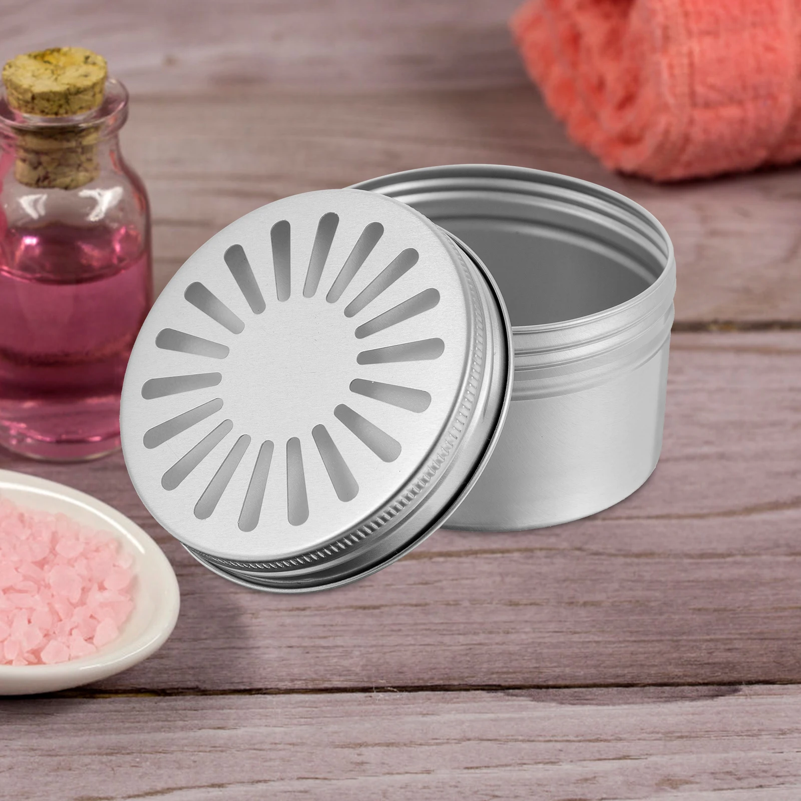 

Aluminum Air Freshener Diffuser Box Empty Fragrance Holder Metal Perfume Atomizer Household Incense Enlargement Aroma Desktop