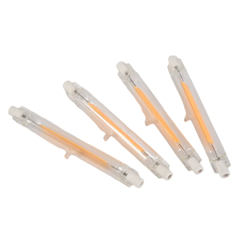 

ABMI-High Power 10 Вт LED R7S COB Стеклянная трубка 118 мм COB Лампа AC220V Светодиодная трубка Замена галогенной лампы Теплый белый,