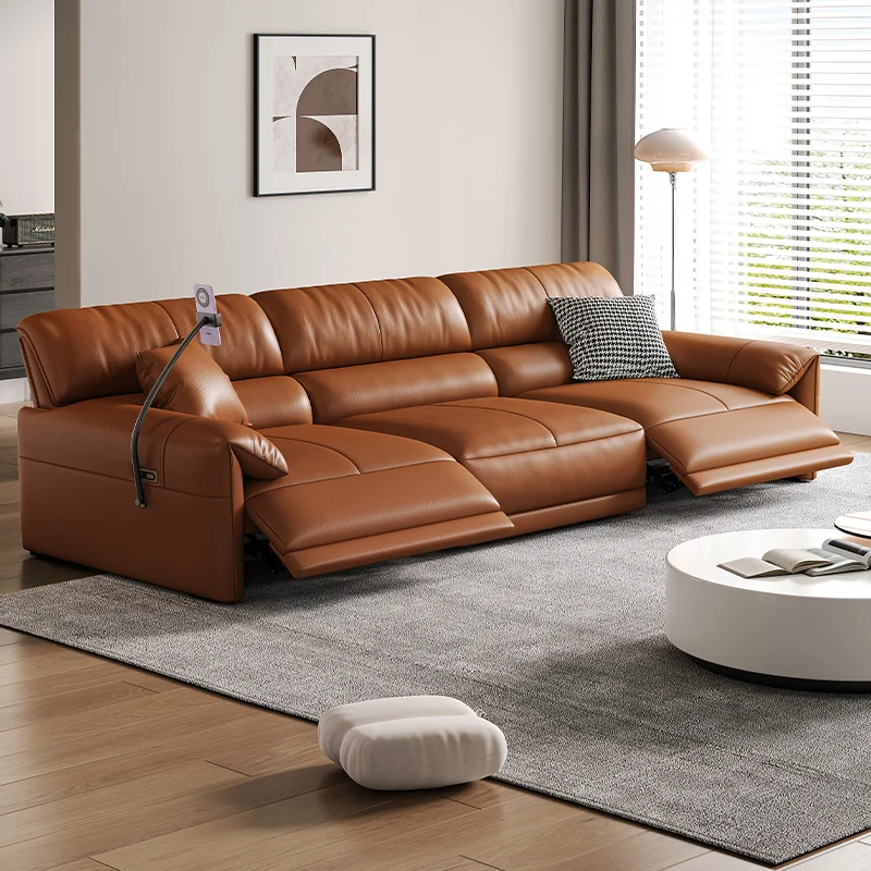 

Square Simple Couches Comfortable Electric Designer Italian Leather Sofa Modern Lounge Sofa Divano Soggiorno Furniture Home