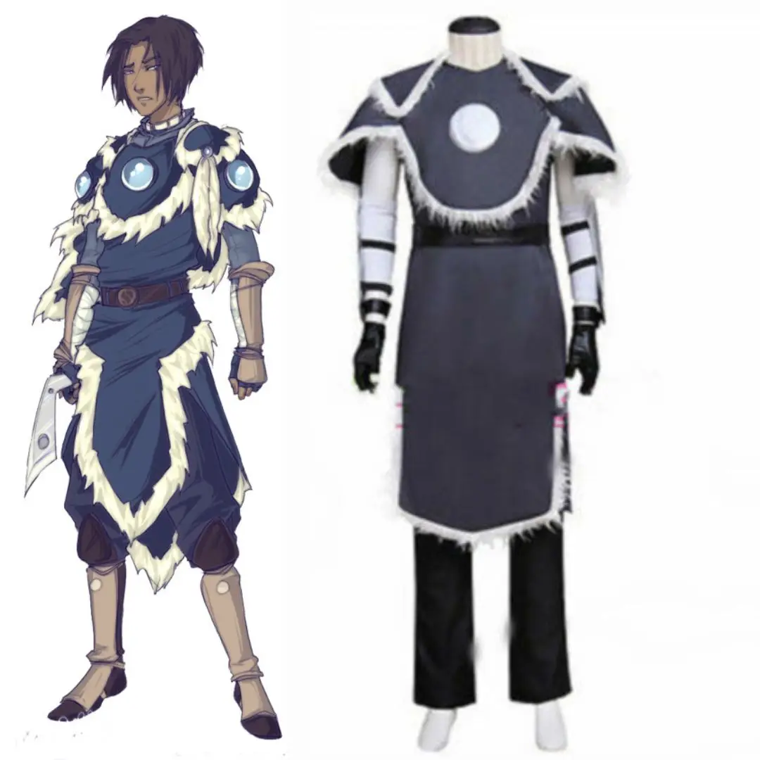 

Anime Sokka Cosplay Costume Avatar Airbender Warrior Blue Uniform Water Tribe Halloween Party Carnival Outfit In Stock Takerlama