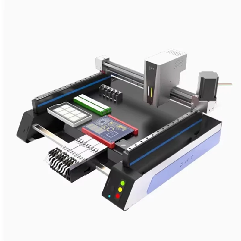 Benchtop SMT Placement Machine Supports Mark Recognition High-Speed Fully Automatic Triple-View Camera Closed-Loop Motor