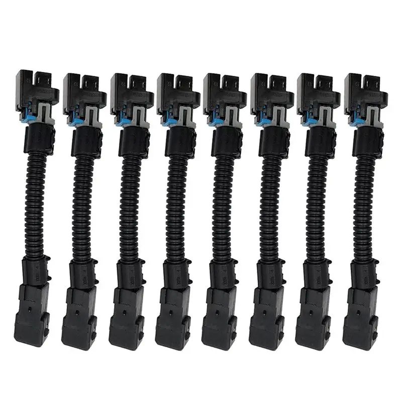 

A65P-8PCS LQ4 LQ9 4.8L 5.3L 6.0L Wire Harness To LS1 LS6 LT1 EV1 Injector Adapters For GMC