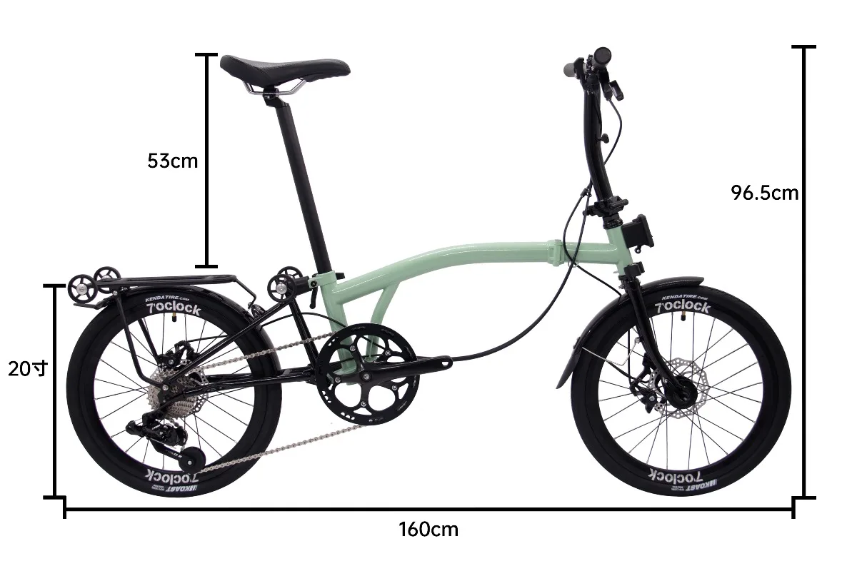 Foldable high quality molybdenum steel frame T9D-20D tri-fold bicycle