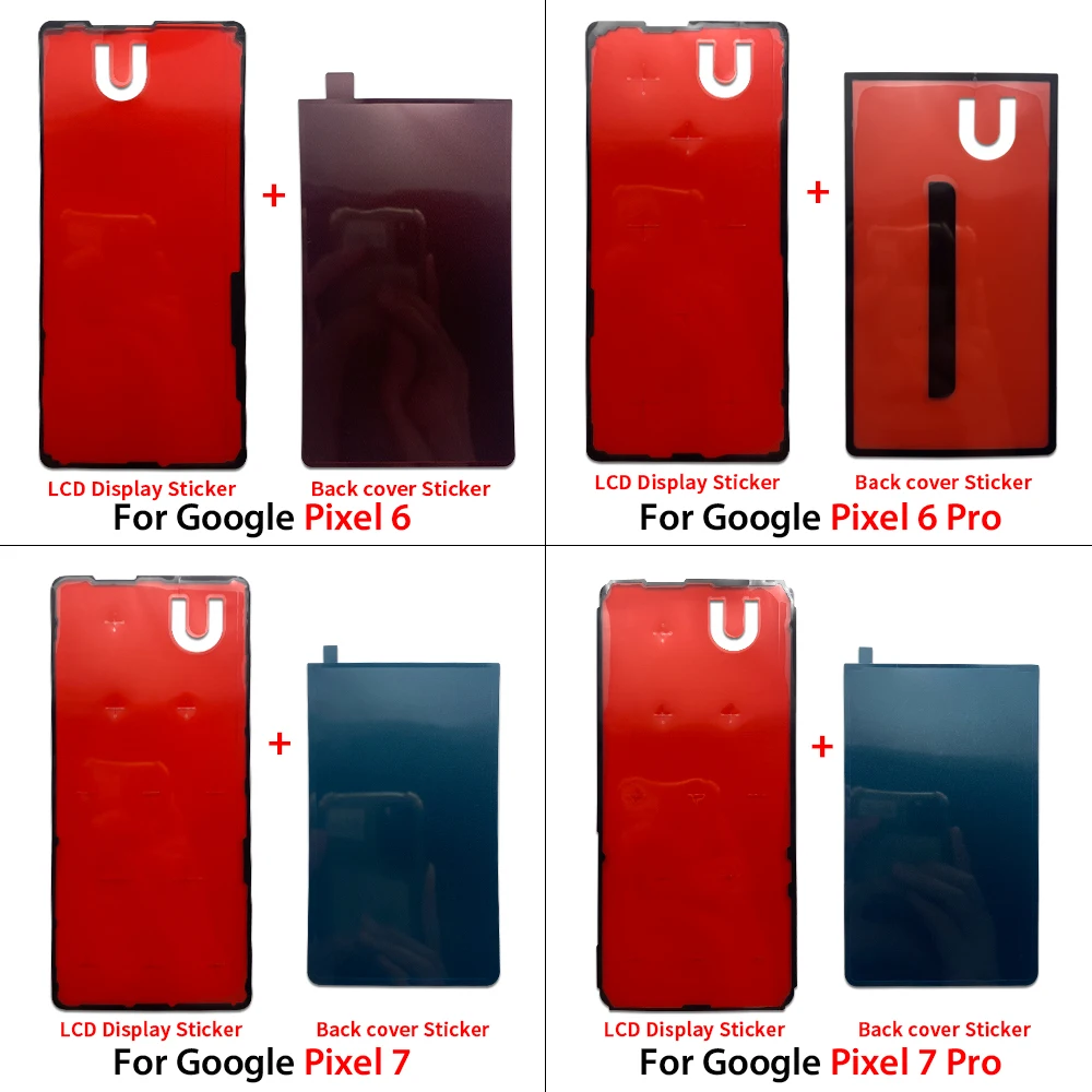 1Pcs For Google Pixel 7 Pro 7A 7Pro 6A 6 Pro 6 Rear Back Sticker And LCD Screen Display Adhesive Front Tape Glue Sticker