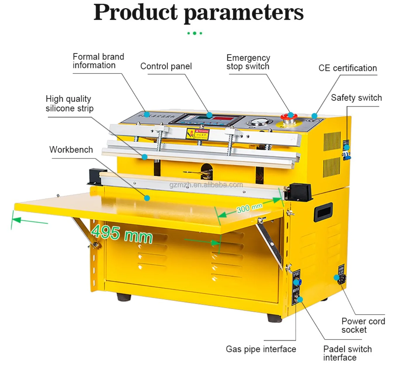 Meihui เครื่องซีลเป่าลม เครื่องบรรจุสูญญากาศภายนอก เครื่องจักรแปรรูปอาหารสําหรับธุรกิจ