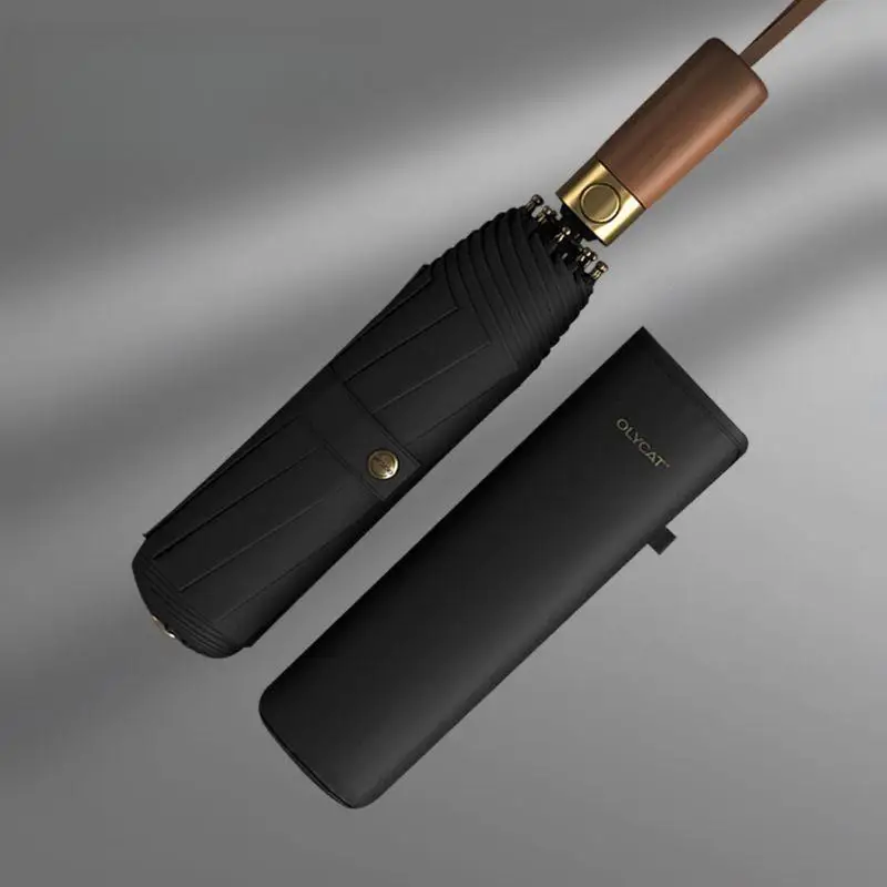 

Fully Automatic Umbrella Light Luxury Enlarged Reinforced Thickened Durable Simple Wind and Rainproof Dual-use Sun Umbrella