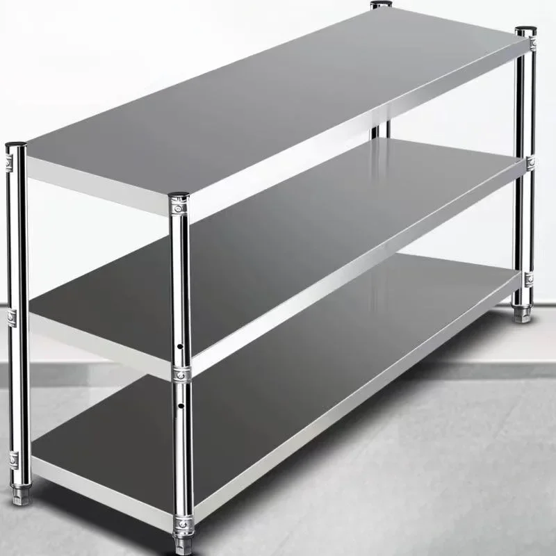 

Stainless steel, thickened shelves, dishes, kitchen, shelves, floor-to-ceiling storage