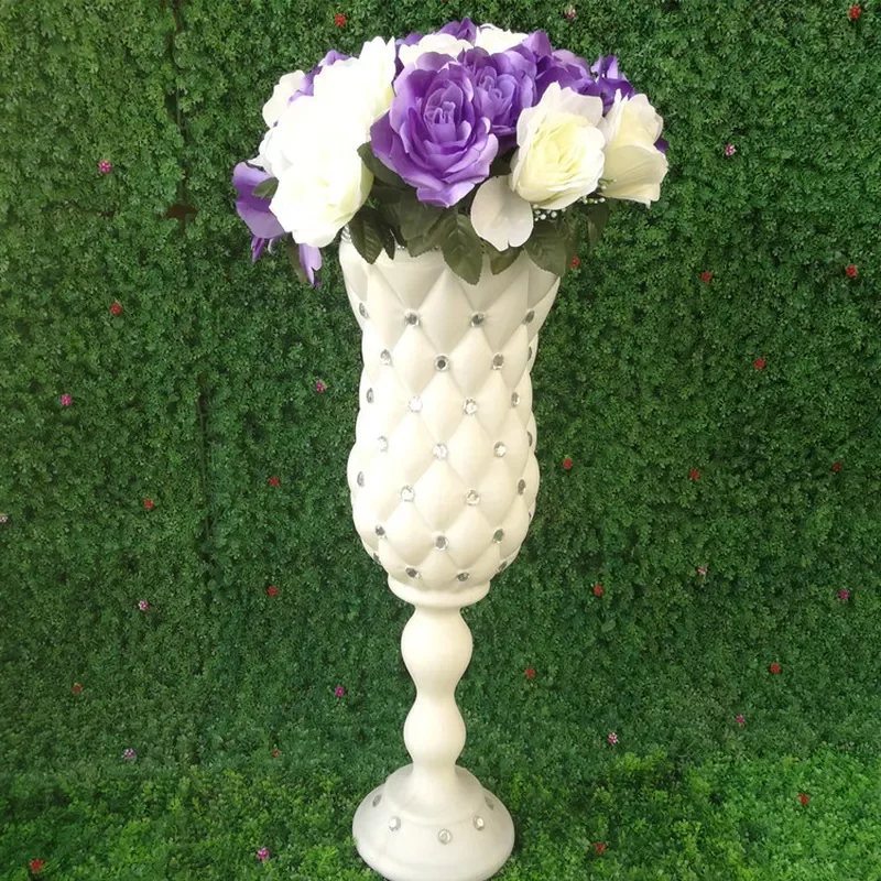 for Wedding Vase Road Roman Column Flower Stage Decoration Plastic Pot Props Sticker Diamond Aisle Decor