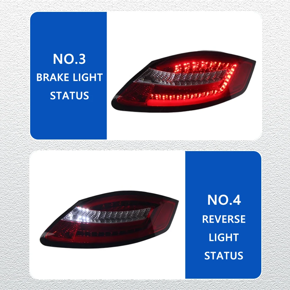 Styling LED Tail Lights for Porsche Cayman 987 2004-2008 full led Car Taillights Assembly Signal Auto Accessories Modified Lamp - view 4