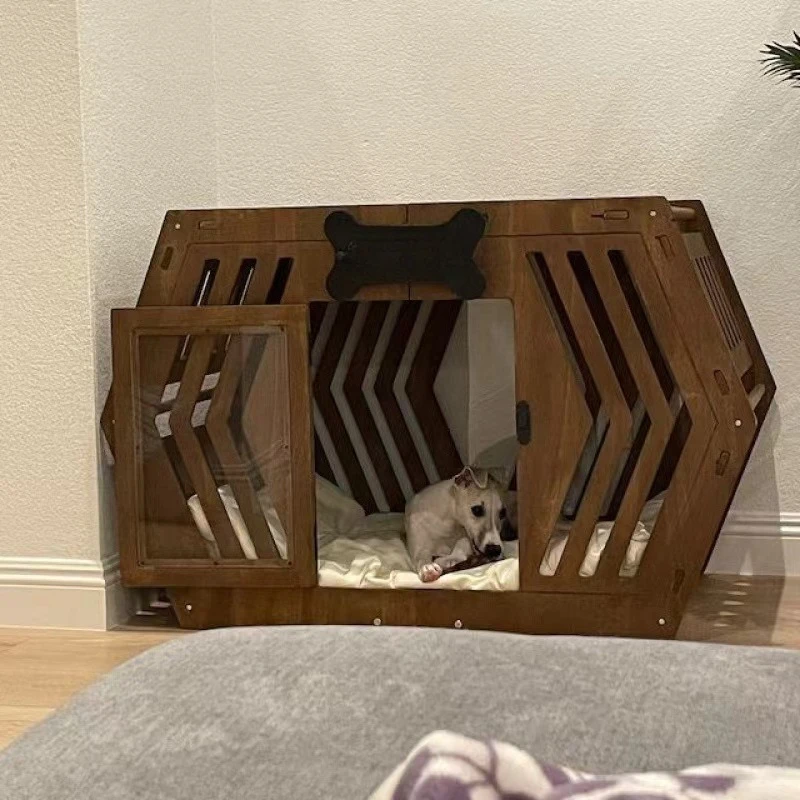 Wooden outdoor pet kennel dog solid wood ventilated and breathable outdoor wooden all-season house pet kennel