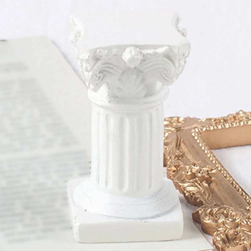 

Resin Pillar Model Mini House Decor Vivid Design Gifts Kids DIY Miniature Furniture Layout Prop Roman Column Statue