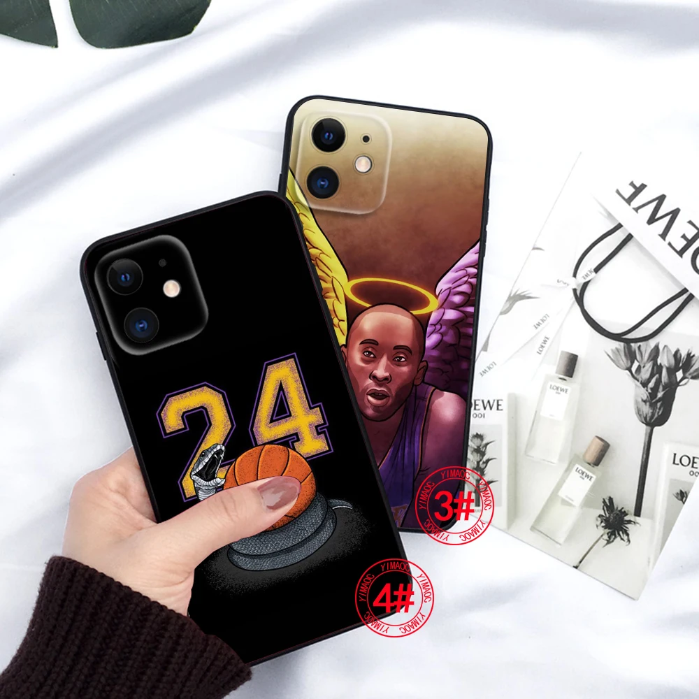 B16 K-kobe B-bryant Soft Silicone Phone Case for iPhone 15 14 Plus 13 12 11 X XS XR Pro Max Mini 8 7 Plus