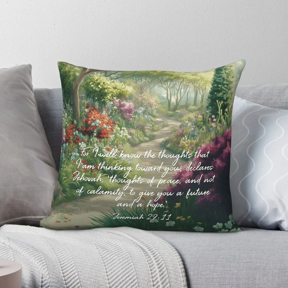 Jeremiah Hope And A Future Pillowcase Polyester Linen Velvet Printed Zip Decor Pillow Case Room Cushion Cover 45x45
