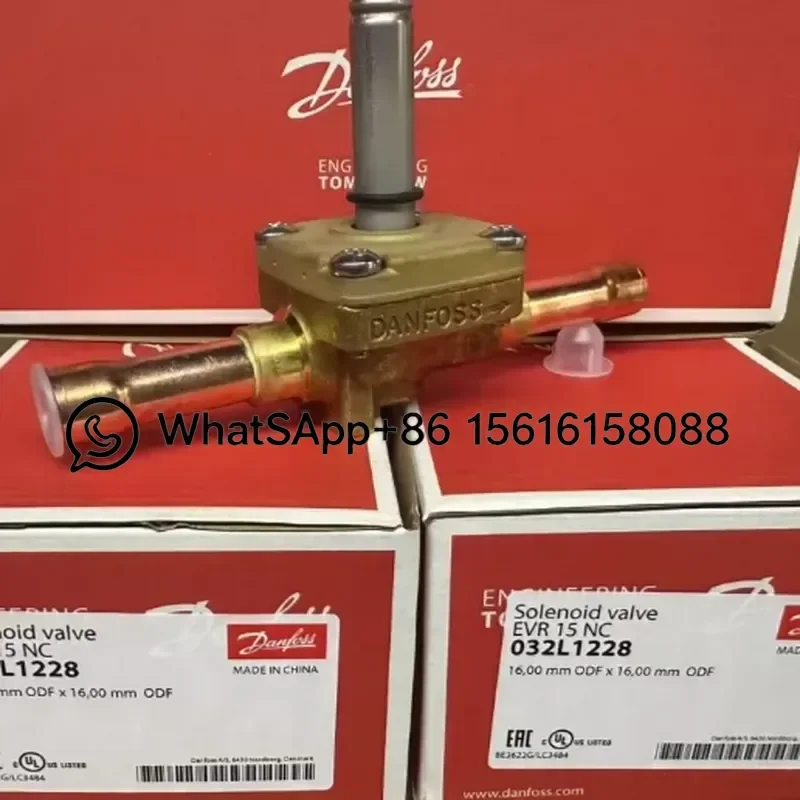 Danfoss Solenoid Valve Body EVR3 032F1204 Welded Connection 3/8 Inch 10mm Pipe Fitting Refrigeration Parts Replacement
