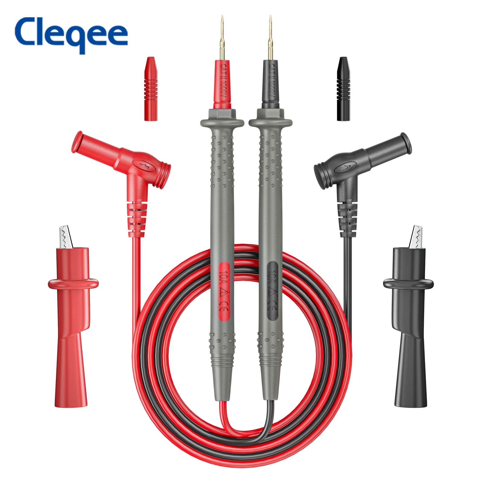 Cleqee P1506B multimeter test lead kit banana plug with crocodile clip precision sharp probe digital electrical test probe