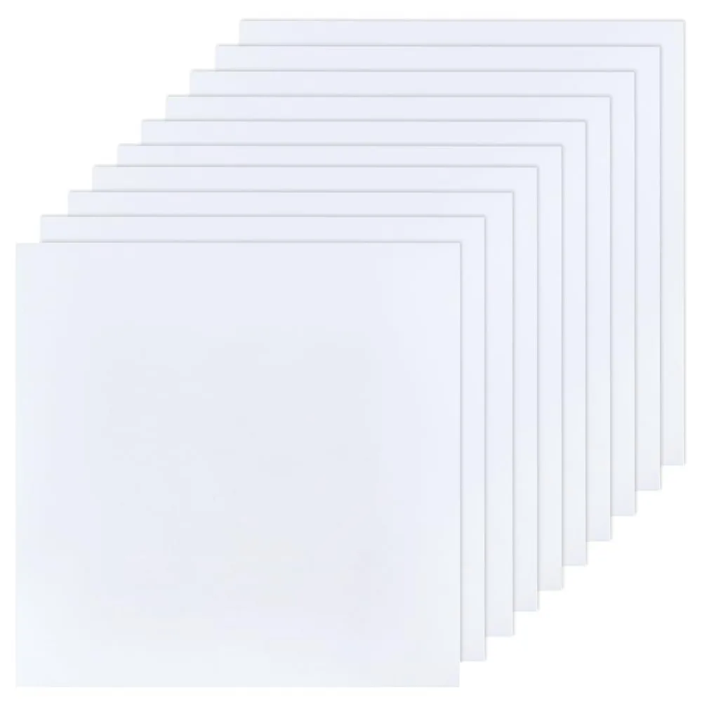 10 Sheets White ABS Plastic Sheet 8x8 Inch ABS Plastic Plates 0.5mm Thick Hard Plastic Sheet for Architectural Models Sand Table