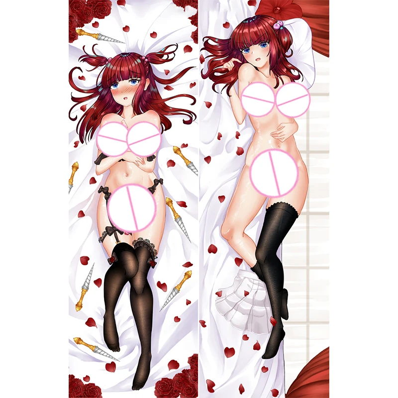 Dakimakura Anime Pillow Cover Ushiromiya Ange Double Sided Print 2Way Cushion Bedding Festival Gifts Gifts