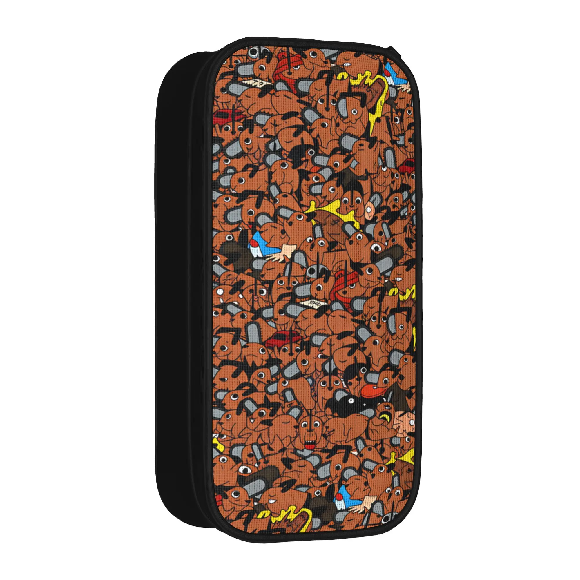 Chainsaws Man Pencil Case Pochita Canvas Pencil Box Students Cool Portable School Pencil Cases Supplies