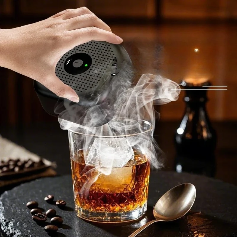 Electric Whiskey Smoke Cooler: One-click injection of smoky soul, reinventing the cocktail sensory feast