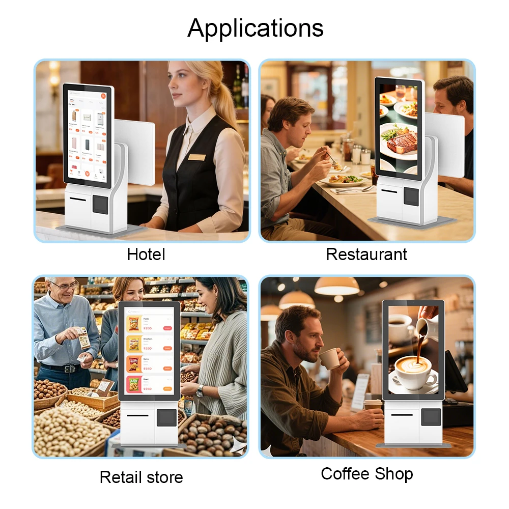Self-service Payment Kiosk Food Self Ordering Machine for Restaurant 15.6 Inch Automatic Touch Screen - view 5