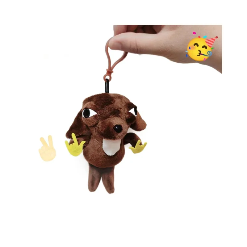漫画ミュータントチワワ子犬ぬいぐるみペンダント表情パッケージ砂の彫刻面白いぬいぐるみ面白い絵文字おもちゃキーホルダー