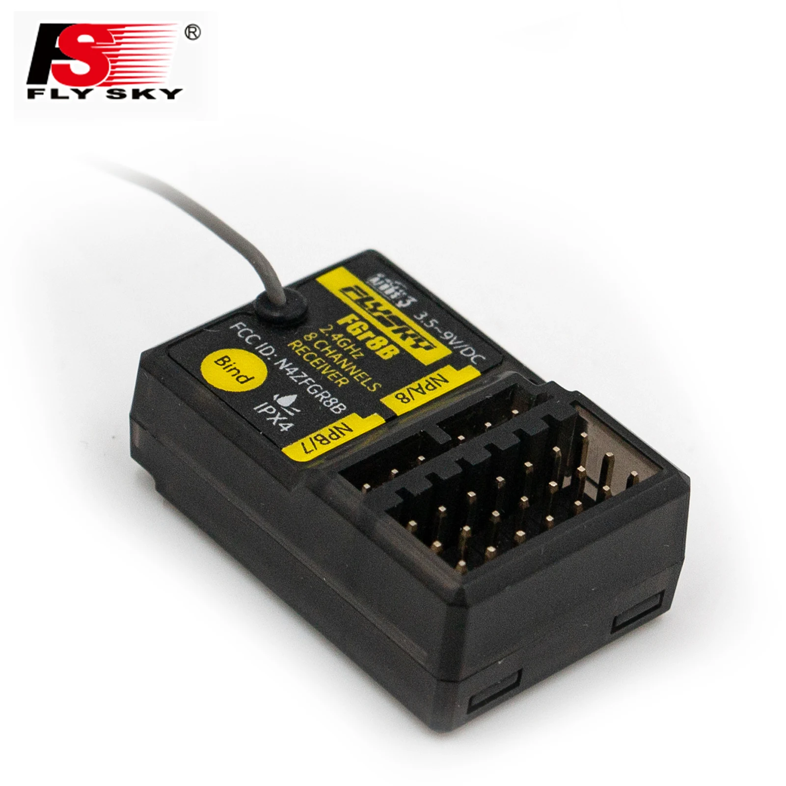 FLYSKY FGR8B 2.4GHz 8CH Receiver PWM/ PPM/ i-bus Output for AFHDS3 Transmitters RF Modules PL18/ FRM302  NB4 PRO RC Car Boat